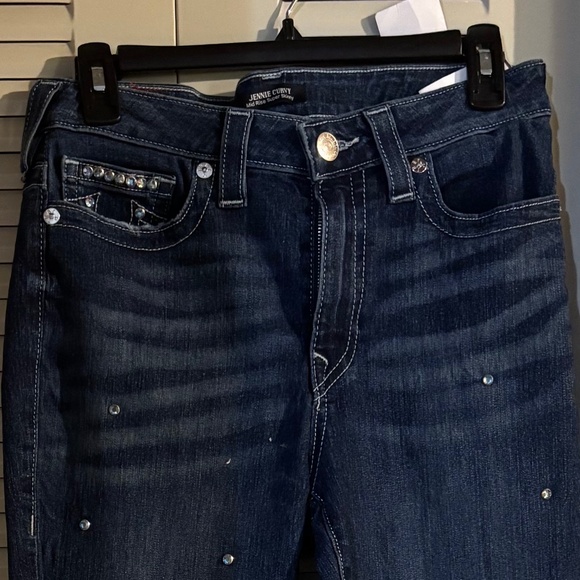 True Religion Curvy Skinny Jeans with Swarovski Crystals Size 30 - New With Tags - Picture 5 of 8